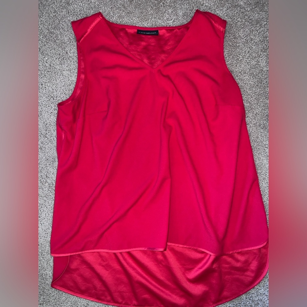 Lane Bryant Vibrant Red Tank Top